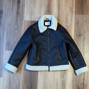 Zara Kids Brown Faux Leather Jacket